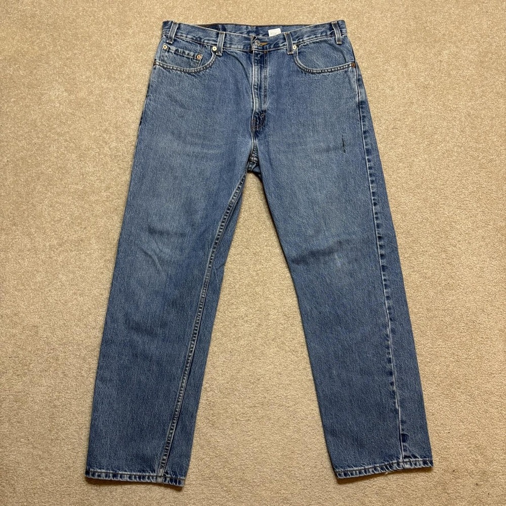 Vtg Levis 505 Jeans Mens 34x30 Blue Regular Fit Straight Leg Denim Pants 2001